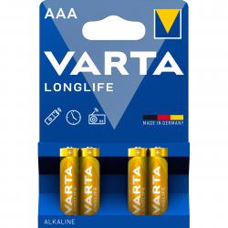 Varta Longlife Aaa 4 Pack (b) - Batteri