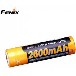 Fenix Batteries 18650 2600 Mah Usb - Batteri