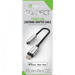Digipower AUX 3.5mm femaleTRRS to Lightning connector - Ledning